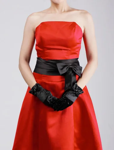 Free shipping bridal gloves red wedding short | Свадьбы и торжества