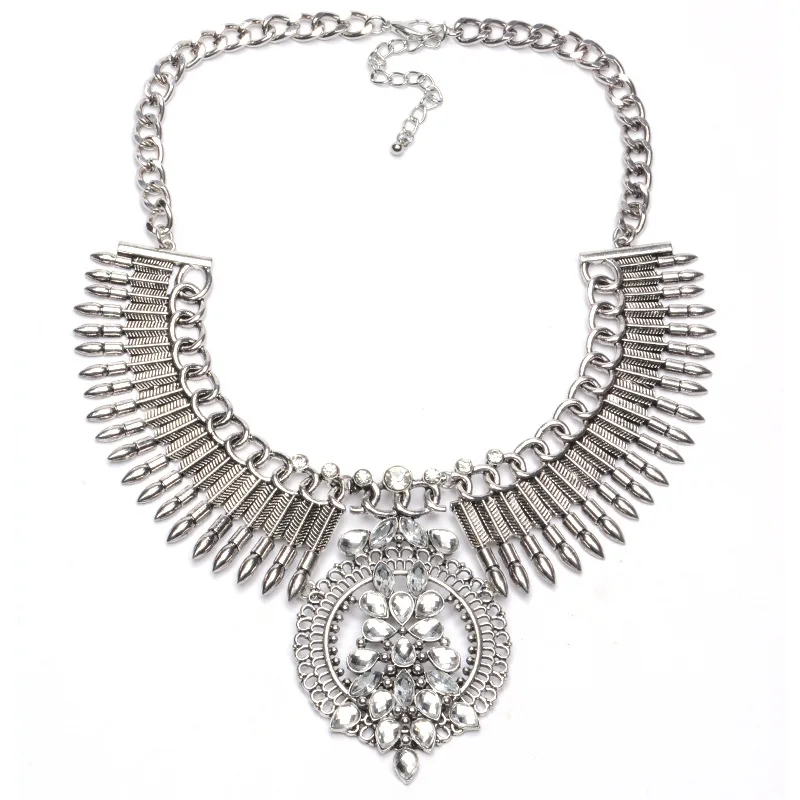 

Bohemian Power Necklace Collar Choker Gold Necklace Vintage Gypsy Ethnic Statement Necklace Maxi Jewelry For Women 2018 Fashion