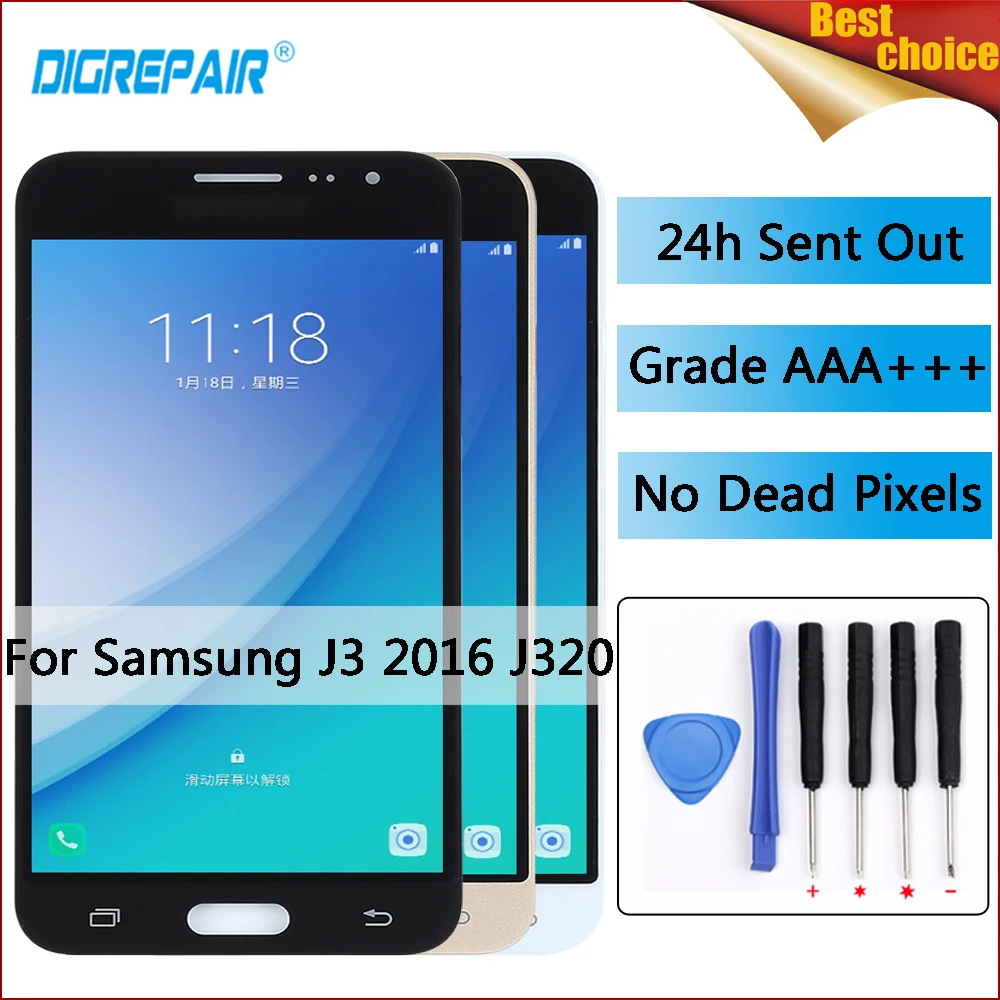 

j320 lcd For Samsung Galaxy J3 2016 LCD J320 J320F J320M LCD Display Digitizer Touch Screen Assembly For samsung j3 2016 display
