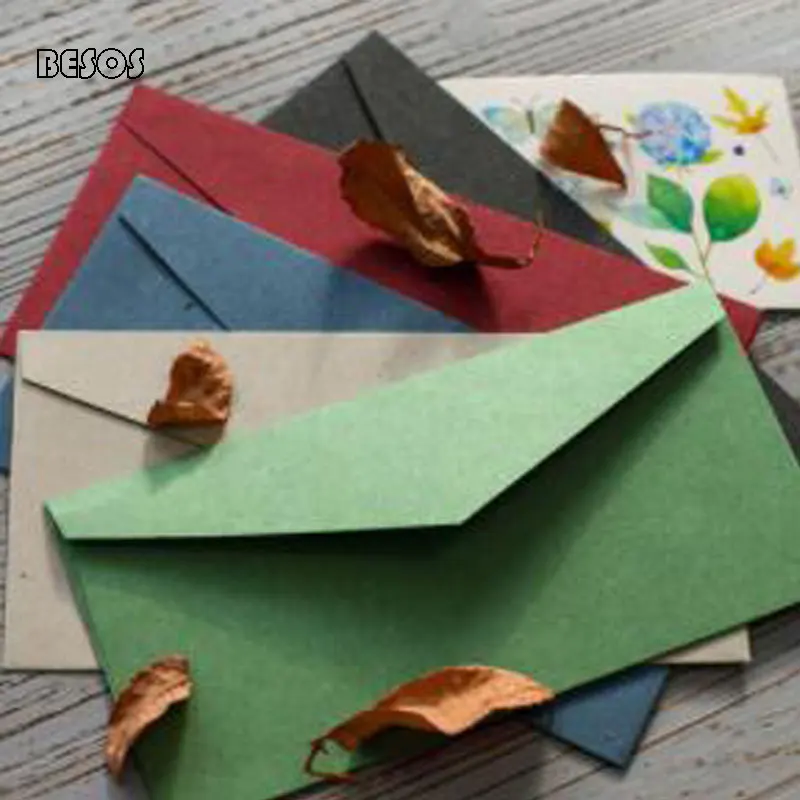 

High-end Fashion Greeting Card Matching Envelope Jane's Day Business Postcard Retro Envelope Cover 10pcs/lot O0014M