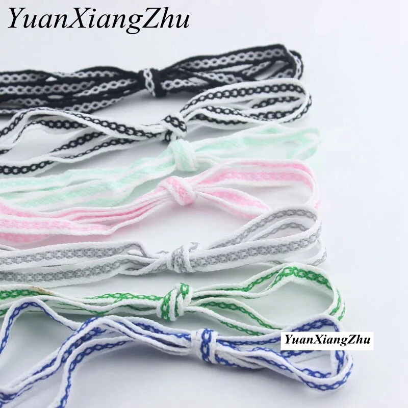 

1Pair Fashion Flat Floral colorful laces 8 mm wide Flat Lace Sports Running ShoeLace men women lace 80cm /100cm /120 cm HW-1