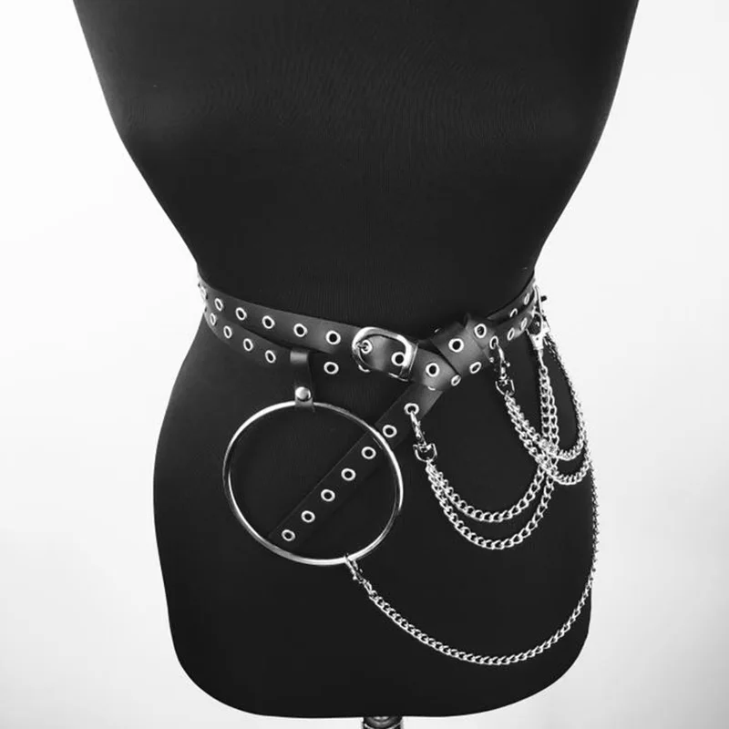 

Fashion Women Harness Body Belts Sexy Garters Bondage Belt Waist Adjustable Suspender Straps With Chain Harajuku Gothic Harness