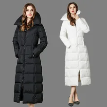 High Quality X long Duck Down Jacket 2016 Brand New Winter Long Women Coat Stand Collar