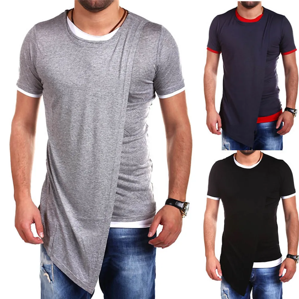 2018 nuevas camisetas largas de manga corta para hombre Hipster Hip Hop novedad ropa urbana moda Streetwear|streetwear fashion|longline t shirtsextended tee - AliExpress