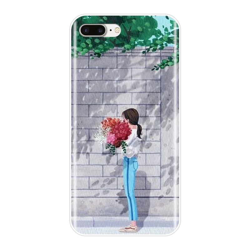 TPU Kpop девушка Корея Япония Телефон чехол для Apple iPhone 6 S 7 8 X XR XS Max Мягкая силиконовая