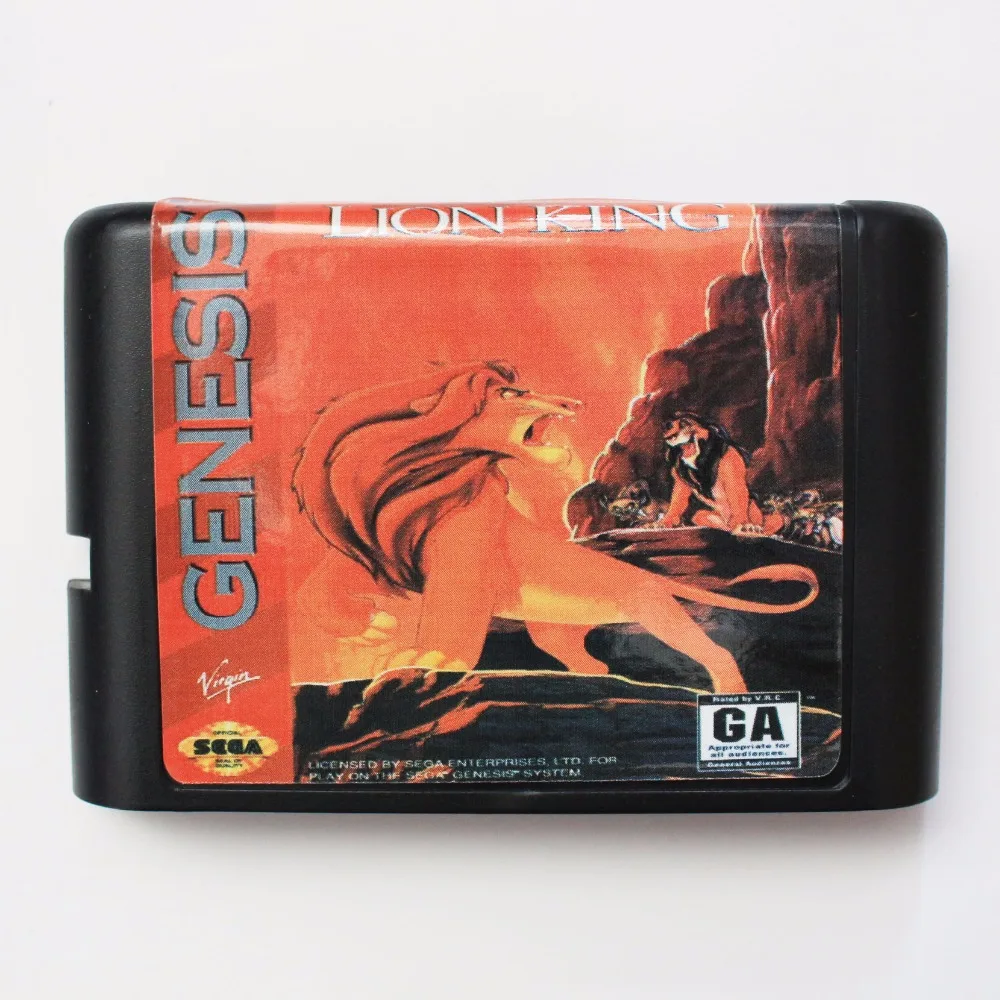 Король Лев 16 бит SEGA MD карточная игра для Sega игры Mega Drive Genesis | Электроника