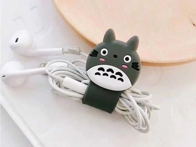 Дизайн 1 шт. качественный кабель для наушников милый мультфильм Ститч Кот медведь USB кабель протектор органайзер для iPhone - Цвет: 13