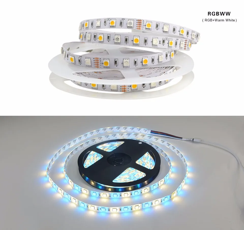 DC12V 5 m ip20/IP65 Водонепроницаемый RGB RGBW rgbww 5050 SMD светодиодный сервис oem/odm: 3A адаптер питания/RGB пульт дистанционного управления домашней лента