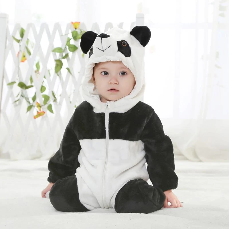 Fleece Baby Clothes Animal White Black Jumpsuit Halloween Costume Panda  Baby Romper For Toddler Clothes 1 2 3 Year Old RL2 A| | - AliExpress
