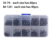 500 шт. рыболовные крючки Профессиональные 10 размер Морская Рыбалка джиг приманка крючки и рыболовные принадлежности Набор инструментов