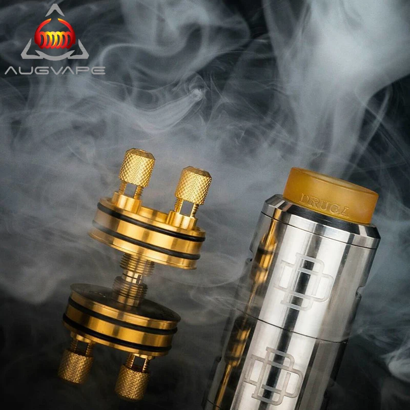 Емкость атомайзера Augvape Druga RDA 24 мм bf 810 Derlin капельный наконечник К с золотым