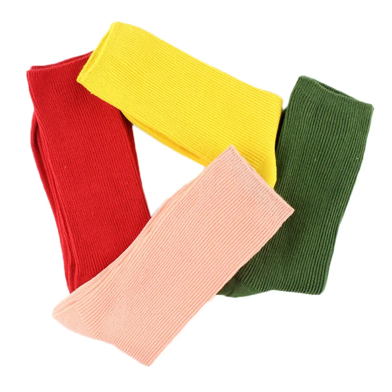 Осень/зима продукт чистый цвет желтый порошок зеленый красный колледж Стиль женские носки дышащие противоскользящие кучи носки