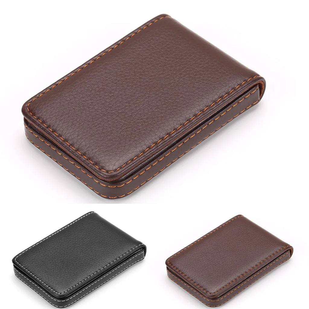 

Antitheft Men Vintage Credit Card Holder Blocking Wallet Leather Unisex Security Information Aluminum Metal Purse