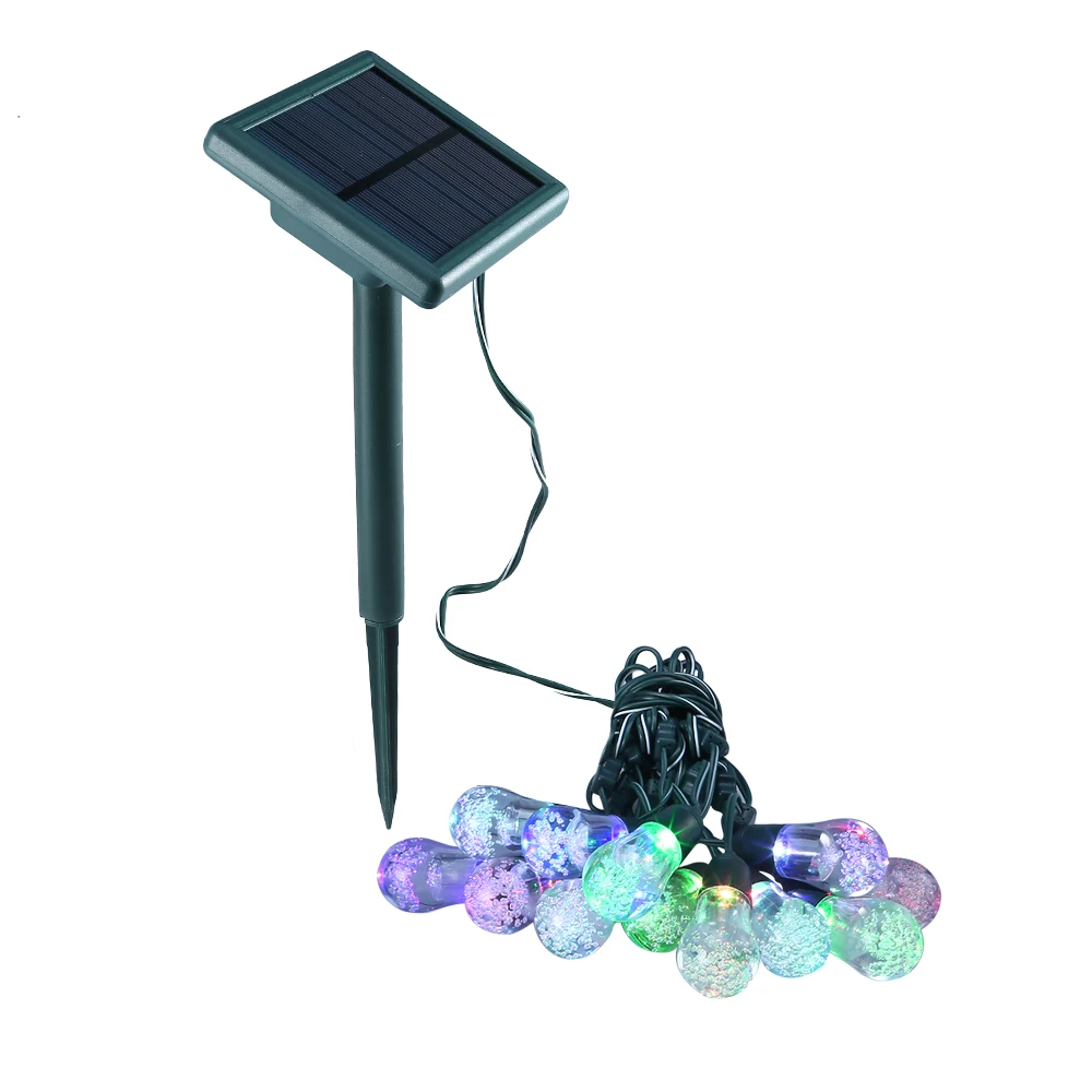 

AGM 12 Bulb LED Solar String Light Powered IP65 Waterproof Outdoor Lights 2.2 meters 7 colors Decoration Lighting