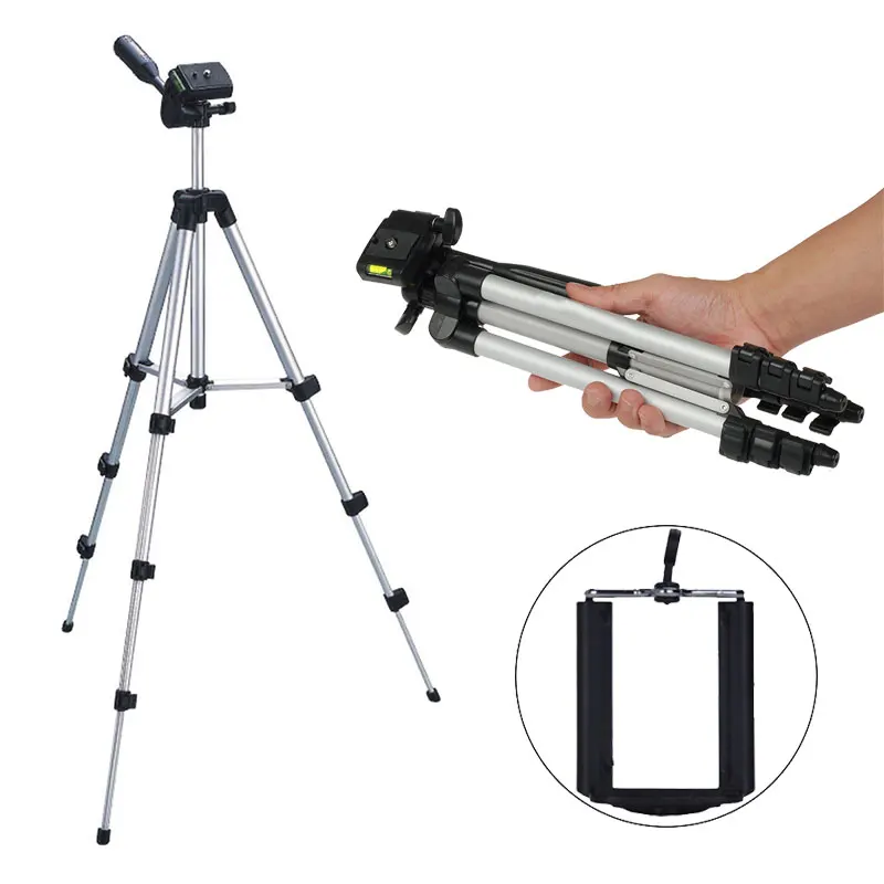 

Professional Lightweight Tripod for Nikon d3300 d5300 Canon 6d Digital Camera Holder Mount for DSLR Camera Phone with Phone Clip