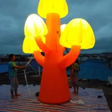 4 м H удивительные огромные лампочки надувные гриб дерево с бесплатным воздуха рекламная надувная конструкция