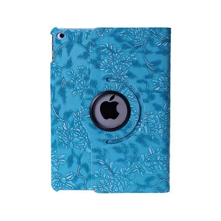 Чехол для iPad Air/Air 2/для iPad 9,7 дюймов / YRSKV 360 виноградный узор искусственная кожа Вращающийся Смарт Стенд планшет - Цвет: 568-grape-bule