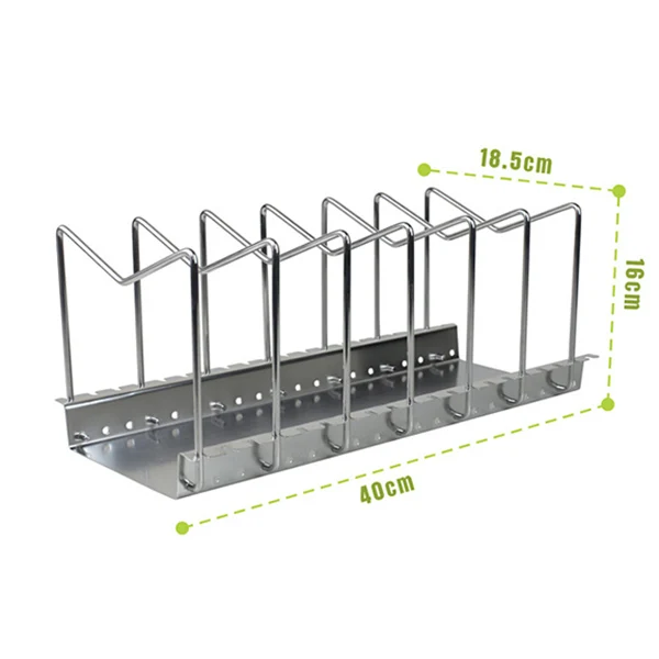 Skup 304 garnek ze stali nierdzewnej pokrywki stojak Pan i deska do krojenia uchwyt pokrywy uchwyt kuchenny do przechowywania 6 przegródek z sitko tacka narzędzia kuchenne