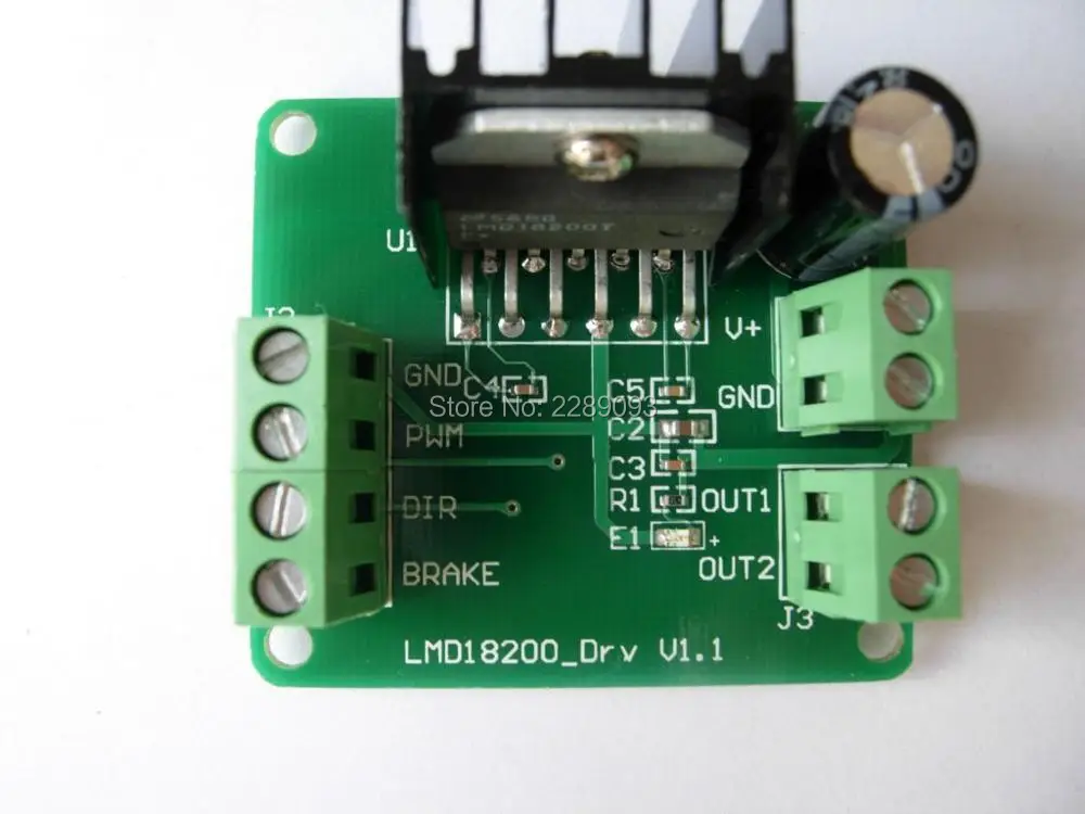 

LMD18200T DC Motor Driver Module Board PWM Adjustable Speed 3A Can realize forward/ reverse