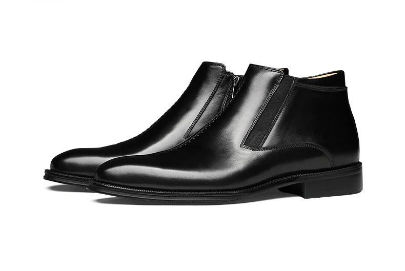 MYCOLEN/Новинка 2019 года; Мужская обувь в минималистическом стиле; модные мужские Ботильоны; Цвет черный, коричневый; кожаная мужская обувь с