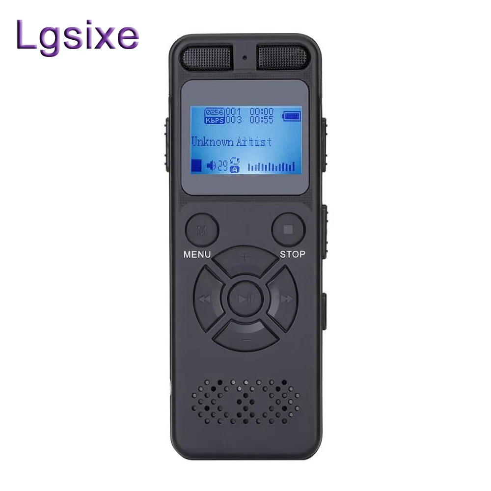 

ixe Digital Voice Recorder 8GB 1,536Kbps Voice Recording Device with Double Microphone MP3 Player TF Card to 64GB