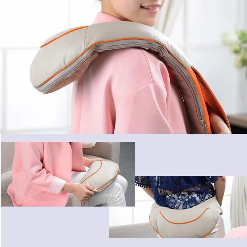 U-shaped electric infrared heating kneading family massager shiatsu back shoulder massager masseur for neck and body