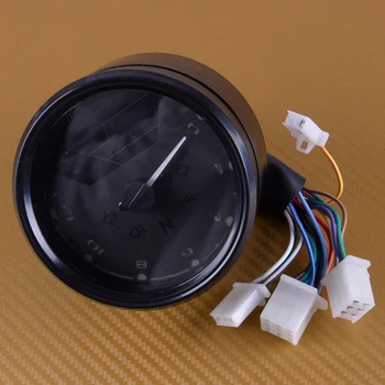 

DWCX Universal Motorcycle Chopper Cafe Racer LCD Signal Speedometer Tachometer Gauge Alarm 12000RPM Accessory For 2 4 Cylinders