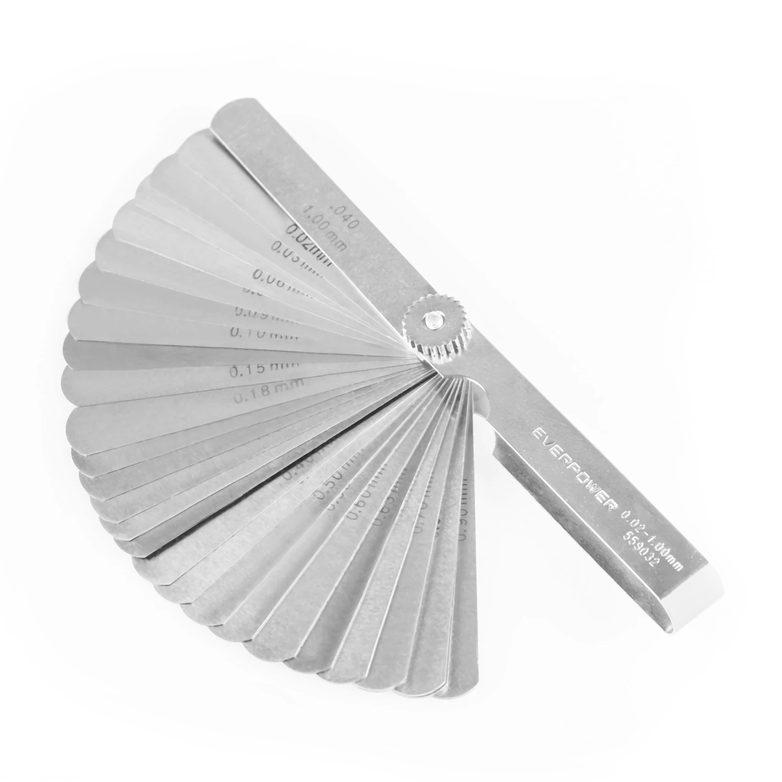 EVERPOWER 32 PCS Feeler Gauge SET Metric And SAE Gap Filler 0.02 1.00mm Thickness Gage For