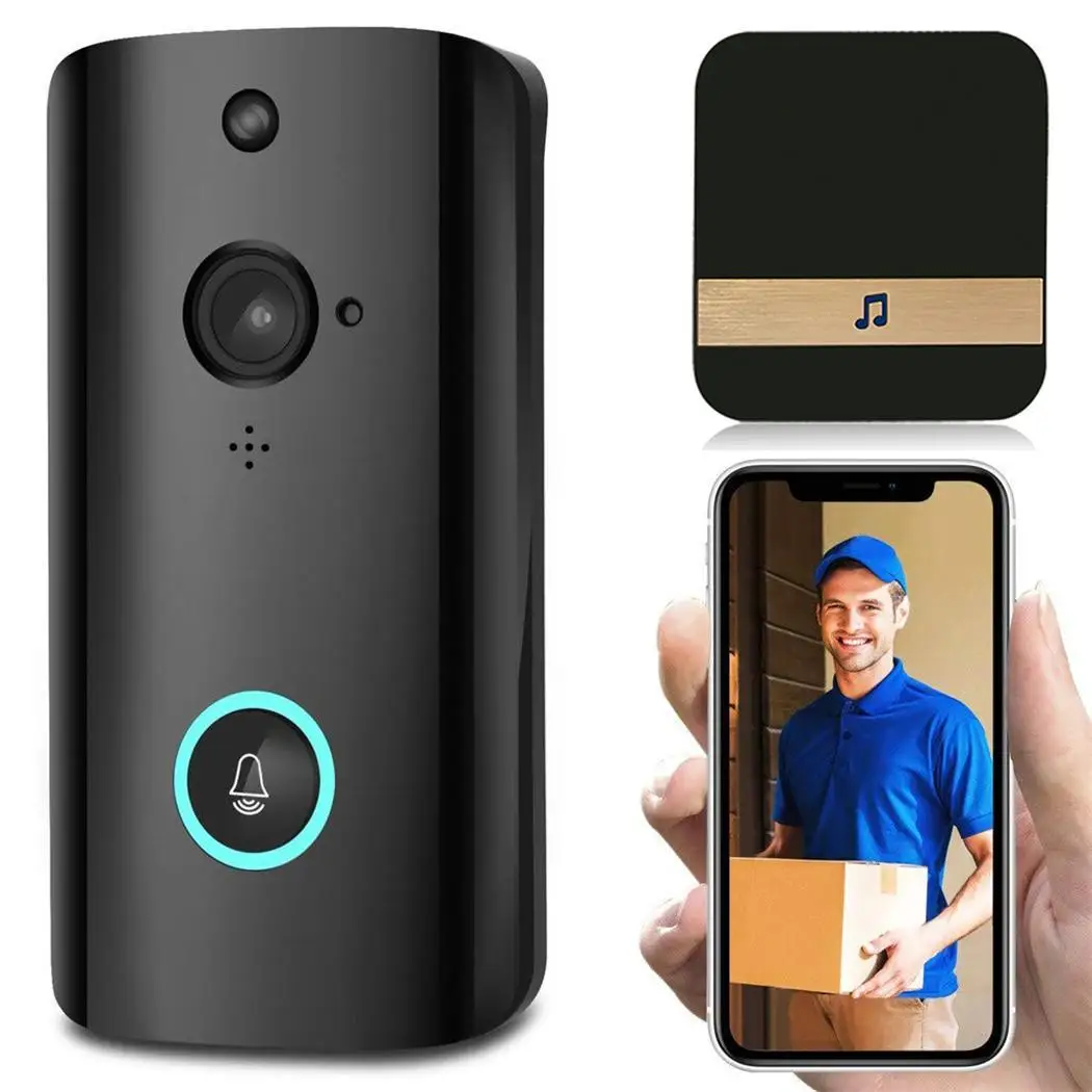 

Low Power Intelligent Wifi Voice Intercom 720P Doorbell 2.4GHz 8-32GB Storage Card Home Monitoring Doorbell Security Dooring