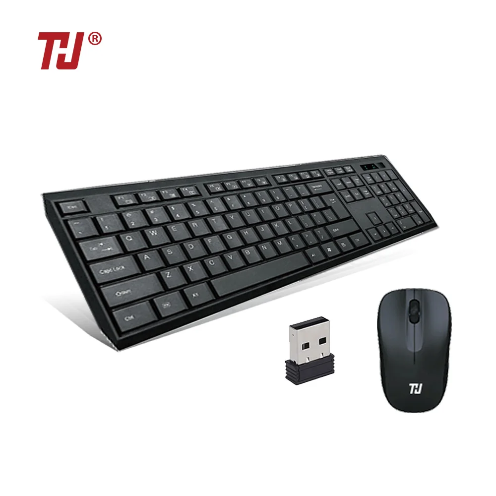 

THU 2.4G Wireless Keyboard and Mouse Mini Multimedia Keyboard Mouse Combo Set For Notebook Laptop Mac Desktop PC TV Office