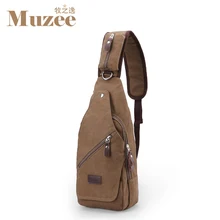 Muzee 2016 New Large capacity canvas men Chest Pack Cross body Sling men’s Single Shoulder Bag