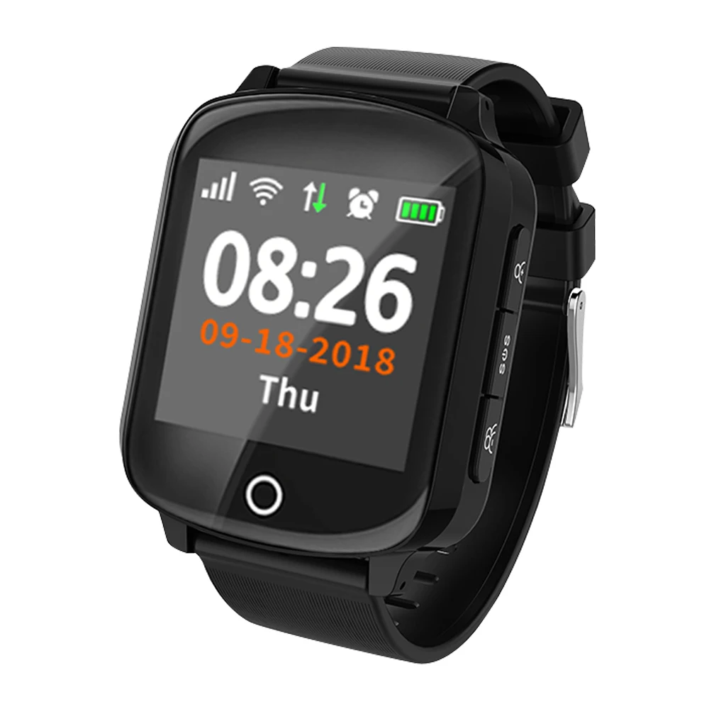 

Fashion D200 1.54'' Screen Elder Senior GPS Tracking Watch IP68 Sport Heart Rate Blood Pressure SOS Calls Fall Medication Alarm.