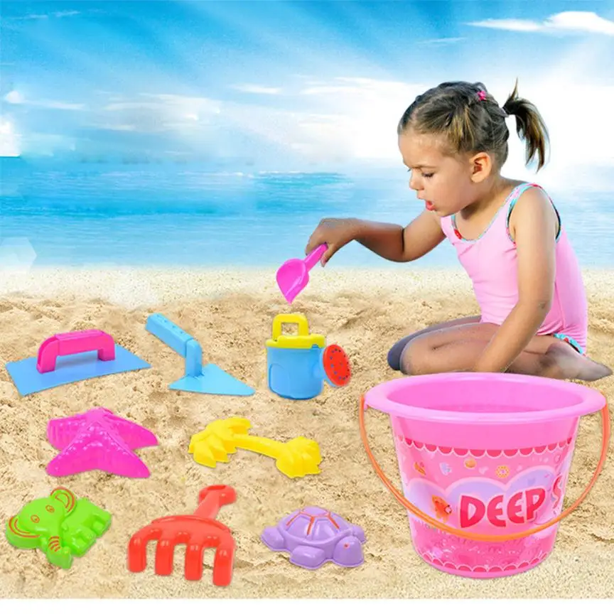 10 Pcs Baby Kids Beach Toys Swimming Wash Play Cartoon Colorful Cute