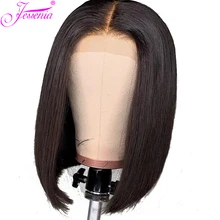 Short Lace Front Human Hair Bob Wigs Brazilian Straight 13*4 Lace Front Bob Wigs Pre Plucked Natural Wigs For Black Women