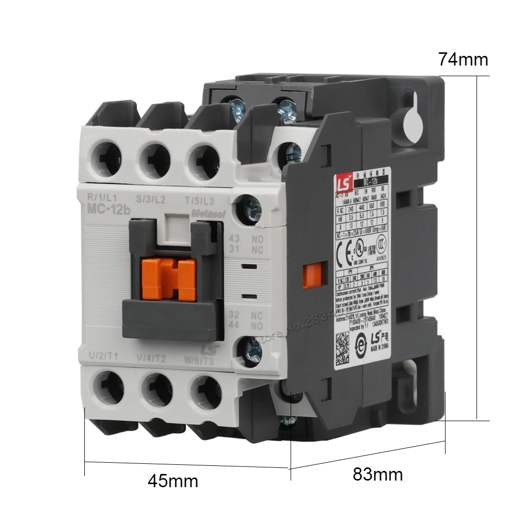 

AC Contactor coil voltage 380v 220v 110v 48v 36v 24v MC-12b electromagnetism contactors