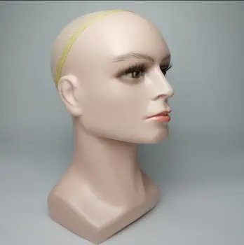 

54*38CM Wig male head mannequins Glasses hat goggles display helmet anti-virus dust mask display stand props 1pc A336
