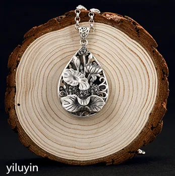 

KJJEAXCMY S990 silver coin hollowed out, silk gourd, pure silver, folk style, antique style, lady pendant.