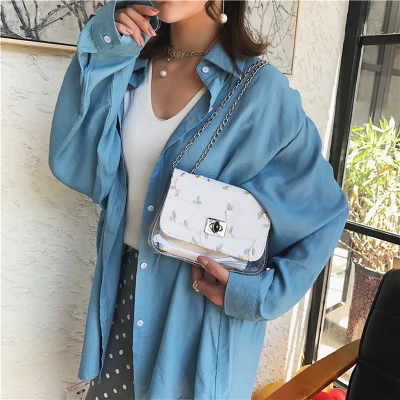 Transparent handbag Shoulder Bag crossbody Bags for Women 2019 Messenger Bags women's bag bolsa feminina sac a main 40AP1807