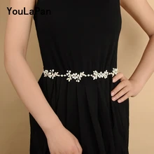 YouLaPan SH152 женские ремни платье с поясом лента со стразами серебряный жемчужный пояс Свадебные ремни со стразами жемчужный свадебный пояс