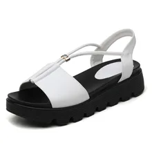 Women Casual Sandals Spring Fashion Split Leather Platform Sandals Gladiator Open Toe Shoes Ladies For Girl Beach Shoes YG-A0302 fashion casual gladiator summer women sandals shoes comfortable open toes white heels bohemia platform ladies beach shoes hbt706