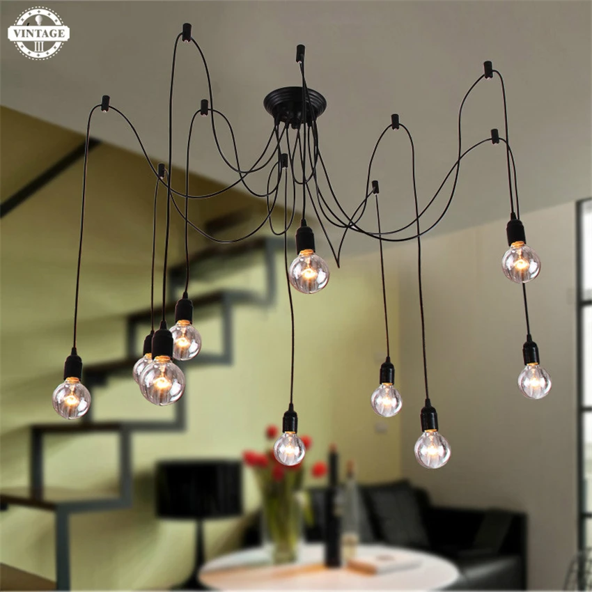 

New Creative Industrial Vintage Edison Pendant Light Lamp For Living Room/ Dining Room /Shop/ Restaurant Coffee Bar AC 90-260V