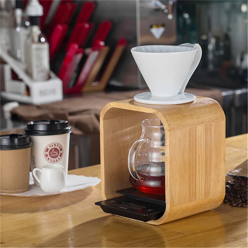 Download Coffee Dripper Wooden Filter Cup Holder Drip Cup Bracket ...