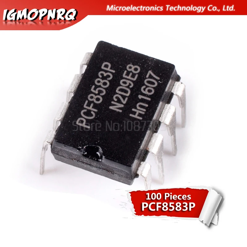 

Оригинальные Аутентичные часы PCF8583P DIP8 PCF8583 DIP-8 с таймером в реальном времени, 100 шт.