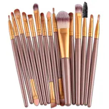 Beauty Girl 15 pcs/Sets Eye Shadow Foundation Eyebrow Brush Lip Brush Makeup Powder Foundation Brushes Tool Aug15