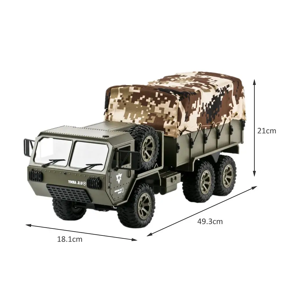 Радиоуправляемый автомобиль Fayee FY004 1/16 2 4G 6WD военный США RTR гусеничный с палаткой 15