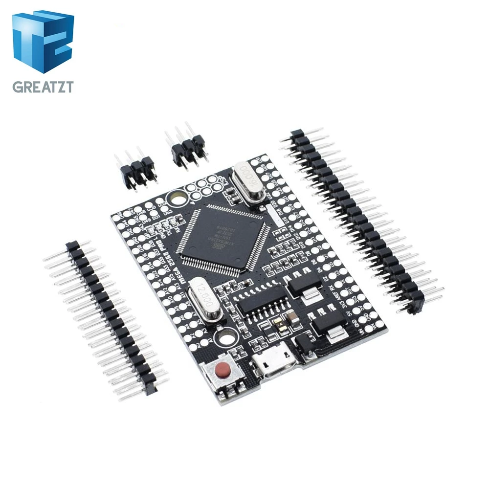 

GREATZT Mega 2560 PRO MINI 5V (Embed) CH340G ATmega2560-16AU with male pinheaders Compatible for arduino Mega 2560