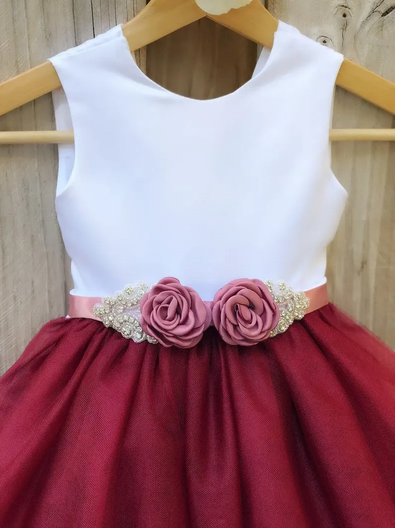 Цветочные платья для девочек с низким вырезом на спине и бантом comunion, платья для выпускного вечера платья
