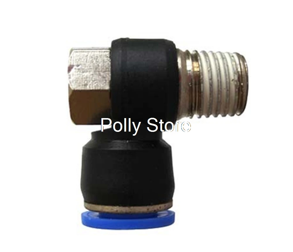 1PC Hex Air Pneumatic Pipe Connector PH 4 6 8 10mm OD Hose Tube 1/8&quot 1/4&quot 3/8&quot 1/2&quot Male Thread L Shape Gas Quick Joint Fitting |