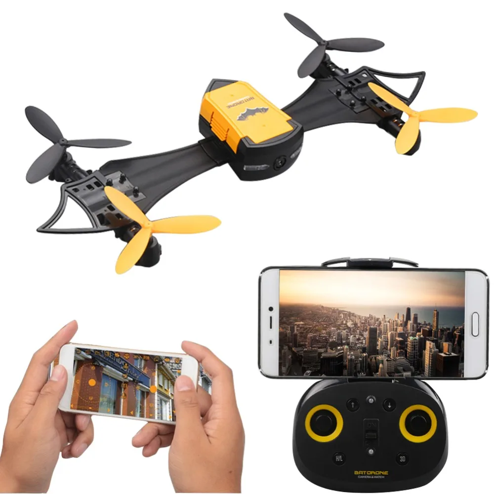 

Cheerson CX-70 Transformable Bat mini FPV Drone 0.3MP Camera Wifi FPV Wearable Quadcopter