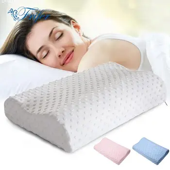 

Orthopedic Neck Pillows Fiber Slow Rebound Memory Foam Pillow Cervical Health Care Orthopedic Latex Neck Foam Pillow 49x29x9cm